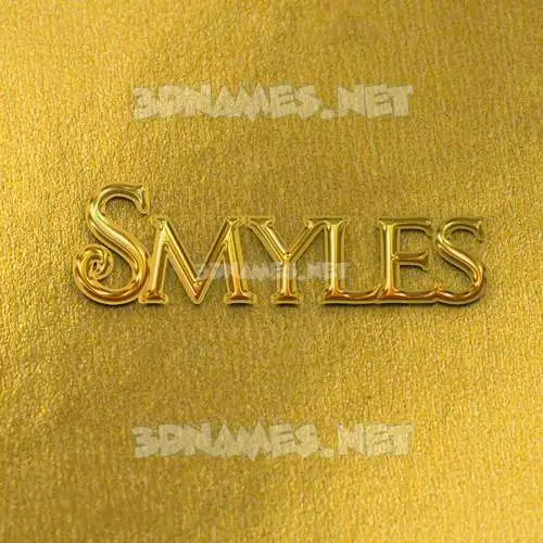 smyles in All Gold style - 3D name wallpaper smyles in All Gold style - 3D name wallpaper