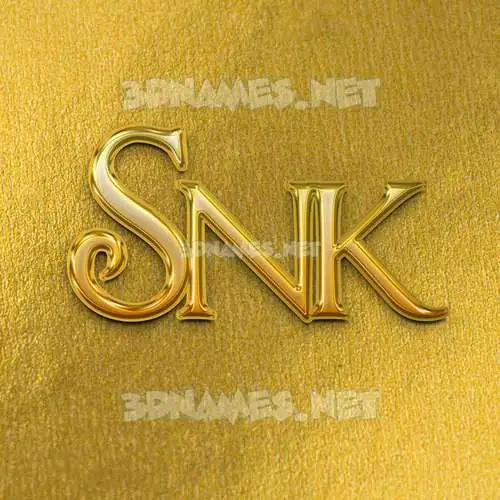 snk in All Gold style - 3D name wallpaper snk in All Gold style - 3D name wallpaper