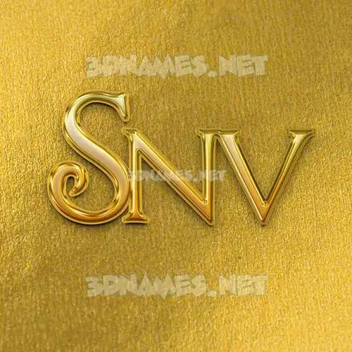 snv in All Gold style - 3D name wallpaper snv in All Gold style - 3D name wallpaper