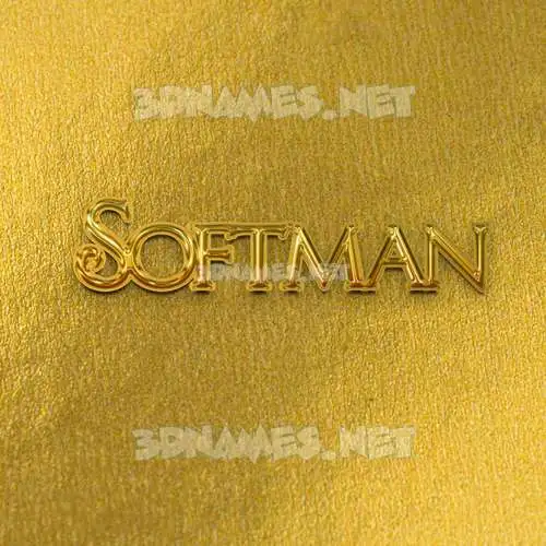 softman in All Gold style - 3D name wallpaper softman in All Gold style - 3D name wallpaper