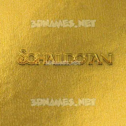 sohaildotani in All Gold style - 3D name wallpaper