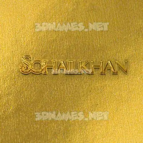 sohailkhan in All Gold style - 3D name wallpaper sohailkhan in All Gold style - 3D name wallpaper