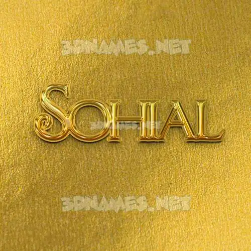 sohial in All Gold style - 3D name wallpaper sohial in All Gold style - 3D name wallpaper