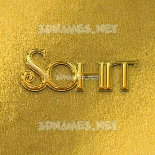 sohit in All Gold style - 3D name wallpaper