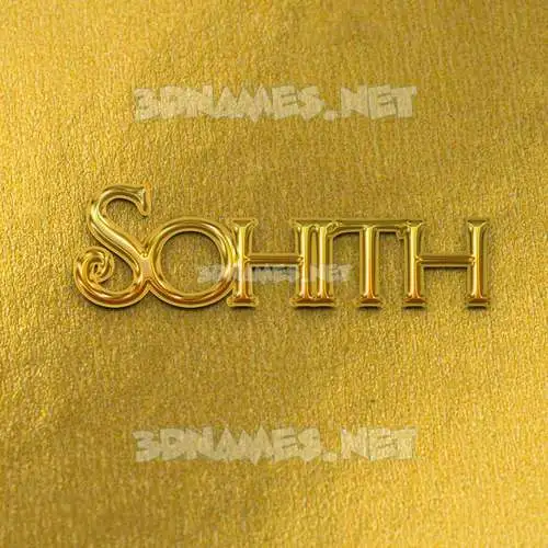 sohith in All Gold style - 3D name wallpaper