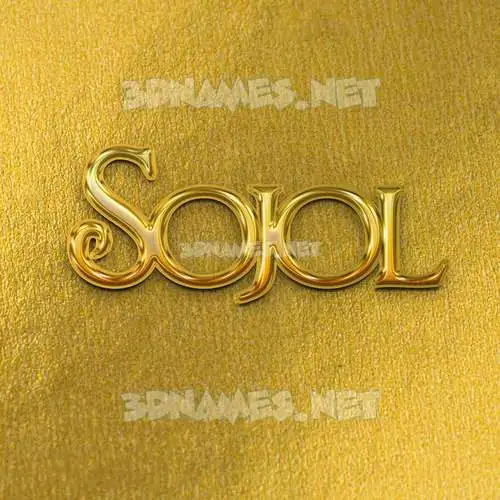 sojol in All Gold style - 3D name wallpaper sojol in All Gold style - 3D name wallpaper