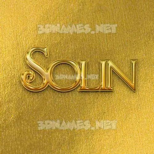 solin in All Gold style - 3D name wallpaper solin in All Gold style - 3D name wallpaper