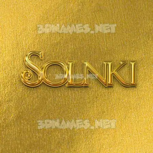 solnki in All Gold style - 3D name wallpaper solnki in All Gold style - 3D name wallpaper