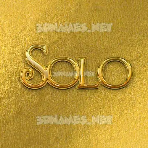 solo in All Gold style - 3D name wallpaper solo in All Gold style - 3D name wallpaper