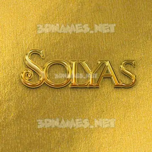 solyas in All Gold style - 3D name wallpaper solyas in All Gold style - 3D name wallpaper