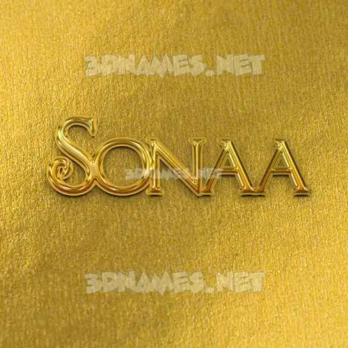 sonaa in All Gold style - 3D name wallpaper sonaa in All Gold style - 3D name wallpaper
