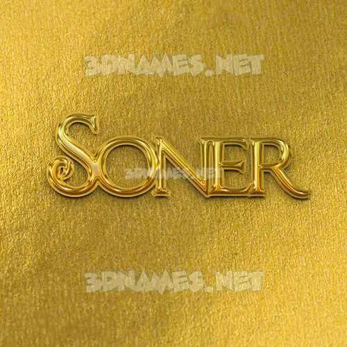 soner in All Gold style - 3D name wallpaper soner in All Gold style - 3D name wallpaper