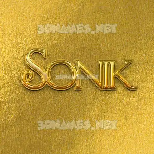 sonik in All Gold style - 3D name wallpaper sonik in All Gold style - 3D name wallpaper