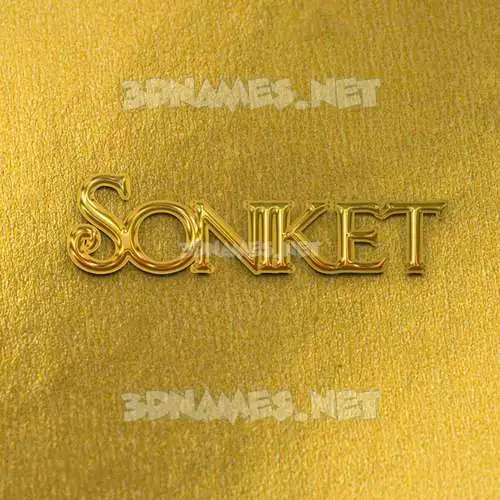 soniket in All Gold style - 3D name wallpaper soniket in All Gold style - 3D name wallpaper