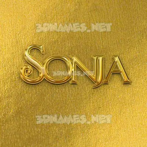 sonja in All Gold style - 3D name wallpaper sonja in All Gold style - 3D name wallpaper