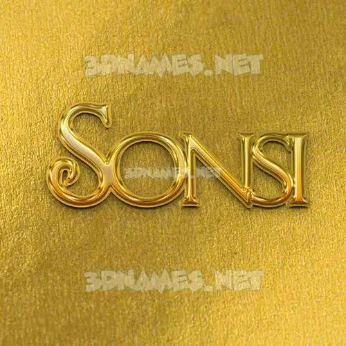 sonsi in All Gold style - 3D name wallpaper sonsi in All Gold style - 3D name wallpaper