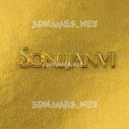 sonujanvi in All Gold style - 3D name wallpaper sonujanvi in All Gold style - 3D name wallpaper