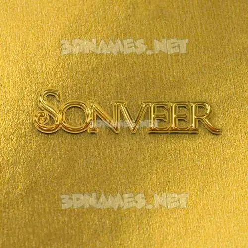 sonveer in All Gold style - 3D name wallpaper sonveer in All Gold style - 3D name wallpaper