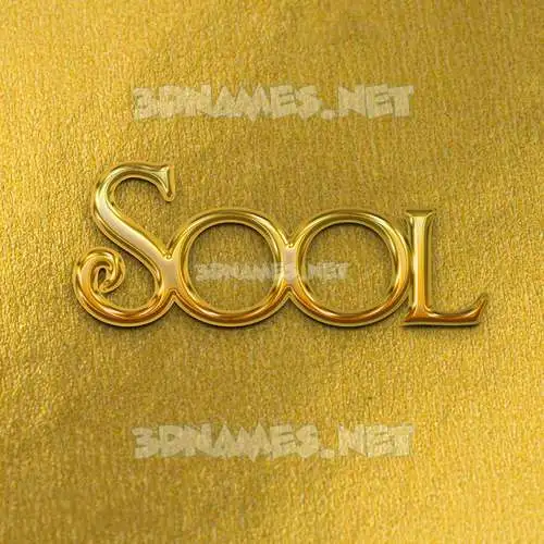 sool in All Gold style - 3D name wallpaper sool in All Gold style - 3D name wallpaper