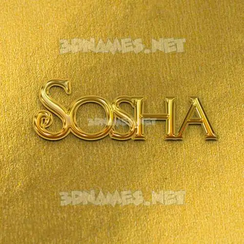 sosha in All Gold style - 3D name wallpaper sosha in All Gold style - 3D name wallpaper
