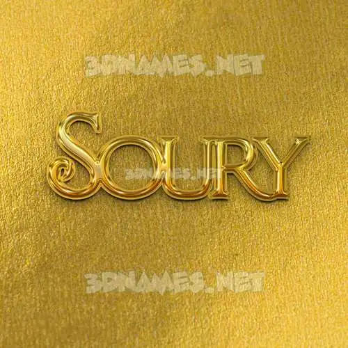 soury in All Gold style - 3D name wallpaper soury in All Gold style - 3D name wallpaper
