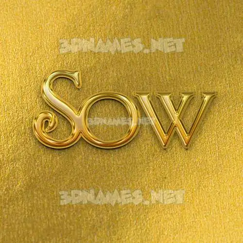 sow in All Gold style - 3D name wallpaper sow in All Gold style - 3D name wallpaper