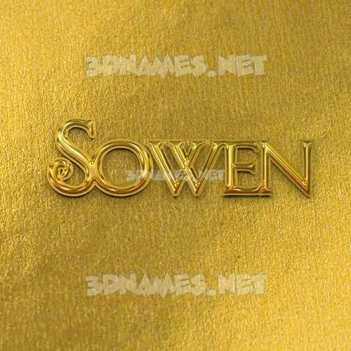 sowen in All Gold style - 3D name wallpaper sowen in All Gold style - 3D name wallpaper