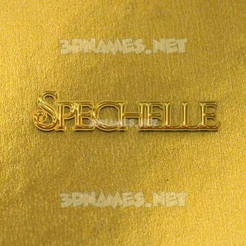 spechelle in All Gold style - 3D name wallpaper