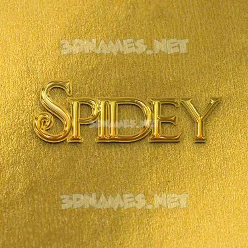 spidey in All Gold style - 3D name wallpaper spidey in All Gold style - 3D name wallpaper