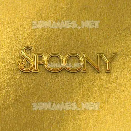 spoony in All Gold style - 3D name wallpaper spoony in All Gold style - 3D name wallpaper