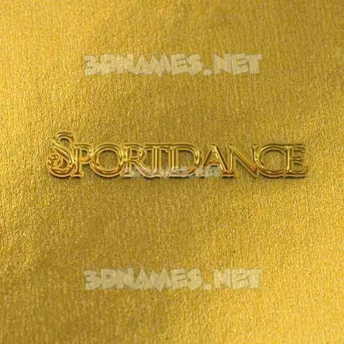 sportdance in All Gold style - 3D name wallpaper sportdance in All Gold style - 3D name wallpaper