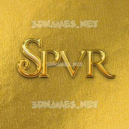 spvr in All Gold style - 3D name wallpaper spvr in All Gold style - 3D name wallpaper
