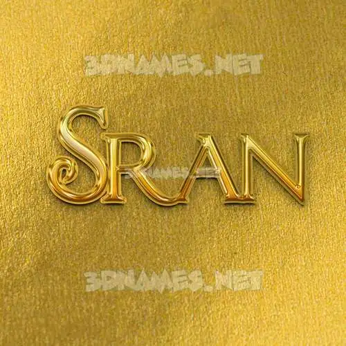 sran in All Gold style - 3D name wallpaper sran in All Gold style - 3D name wallpaper