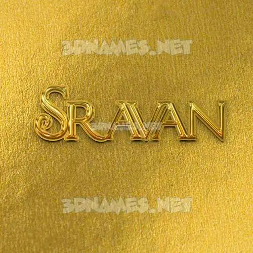 sravan in All Gold style - 3D name wallpaper sravan in All Gold style - 3D name wallpaper