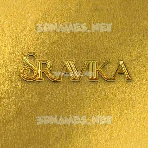 sravika in All Gold style - 3D name wallpaper sravika in All Gold style - 3D name wallpaper