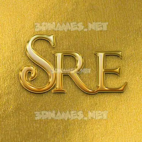sre in All Gold style - 3D name wallpaper sre in All Gold style - 3D name wallpaper