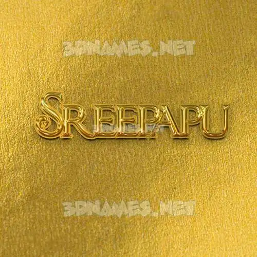 sreepapu in All Gold style - 3D name wallpaper sreepapu in All Gold style - 3D name wallpaper
