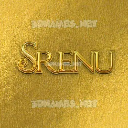 srenu in All Gold style - 3D name wallpaper srenu in All Gold style - 3D name wallpaper