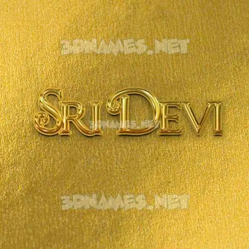 sri devi in All Gold style - 3D name wallpaper sri devi in All Gold style - 3D name wallpaper