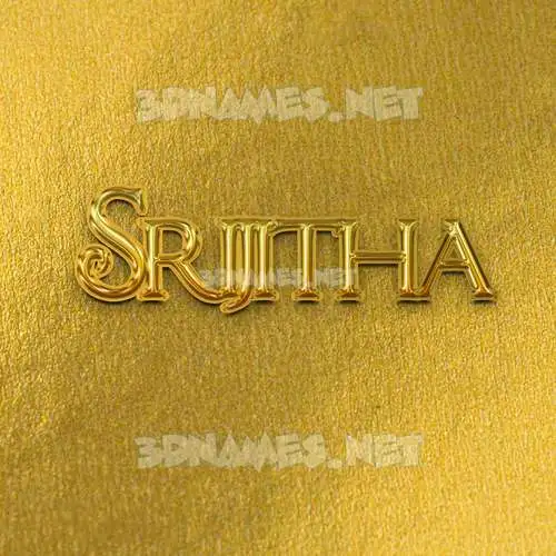 srijitha in All Gold style - 3D name wallpaper srijitha in All Gold style - 3D name wallpaper
