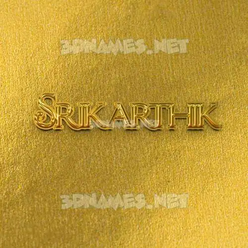 srikarthik in All Gold style - 3D name wallpaper srikarthik in All Gold style - 3D name wallpaper