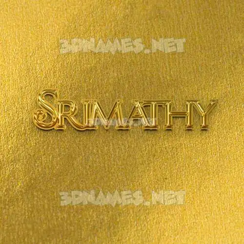 srimathy in All Gold style - 3D name wallpaper