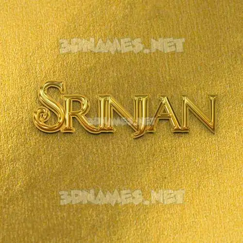 srinjan in All Gold style - 3D name wallpaper srinjan in All Gold style - 3D name wallpaper