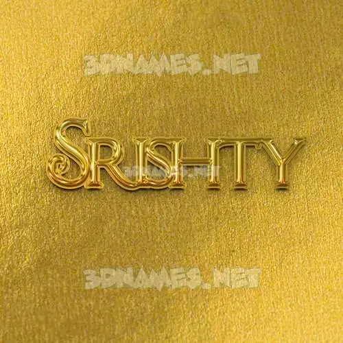 srishty in All Gold style - 3D name wallpaper srishty in All Gold style - 3D name wallpaper