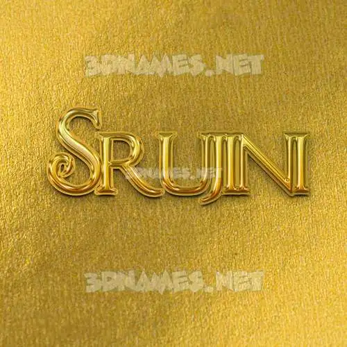 srujini in All Gold style - 3D name wallpaper