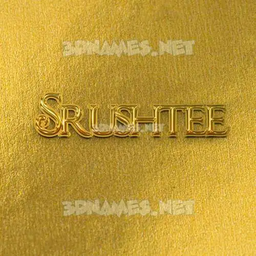 srushtee in All Gold style - 3D name wallpaper srushtee in All Gold style - 3D name wallpaper