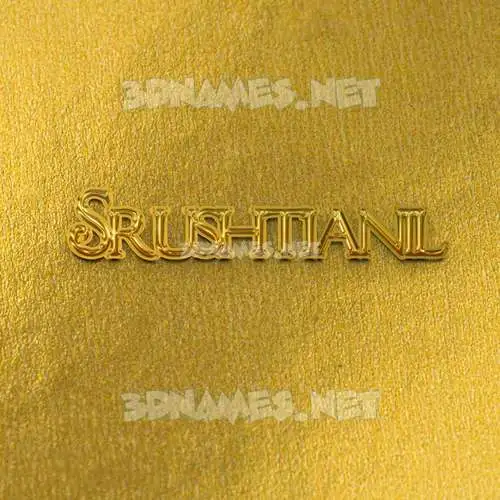 srushtianil in All Gold style - 3D name wallpaper