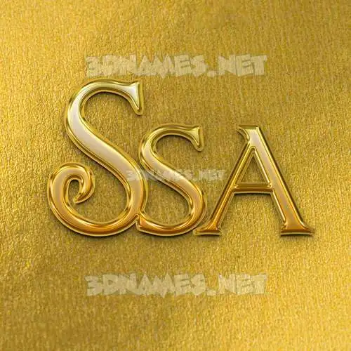 ssa in All Gold style - 3D name wallpaper ssa in All Gold style - 3D name wallpaper