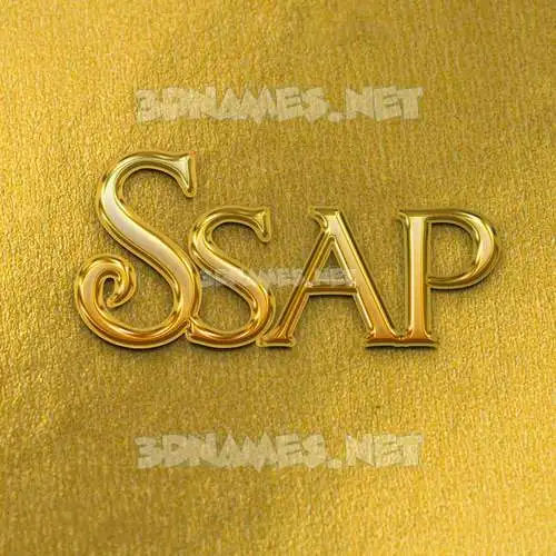 ssap in All Gold style - 3D name wallpaper