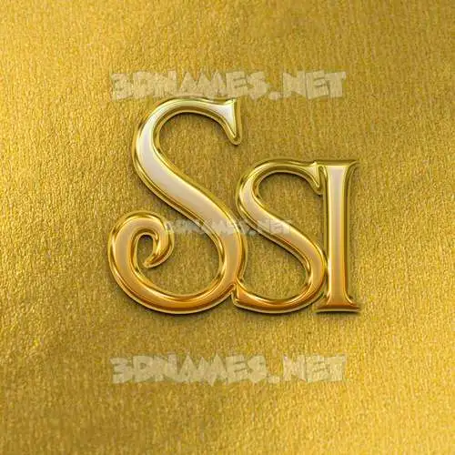 ssi in All Gold style - 3D name wallpaper